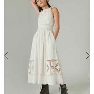 Lucky Brand White Eyelet Maxi Dress